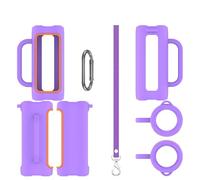 Custodia in silicone compatibile con JBL GRIP, custodia protettiva da viaggio per altoparlante audio Bluetooth, sacchetto da trasporto, custodia portatile con laccio (solo custodia) (viola)