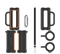 Custodia in silicone compatibile con JBL GRIP, custodia protettiva da viaggio per altoparlante audio Bluetooth, sacchetto da trasporto, custodia portatile con laccio (solo custodia) (nero)