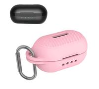 Custodia in silicone compatibile con Raycon Everyday Classic, custodia protettiva antiurto impermeabile con moschettone (rosa)