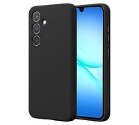 Custodia in silicone compatibile con Samsung Galaxy A17, silicone di alta qualità, protezione completa, custodia per telefono antiurto, fodera in morbida microfibra antigraffio (nero)