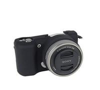 Custodia in silicone compatibile con Sony A5000 A5100 Custodia per fotocamera Nero CC1732a