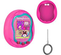 Custodia in silicone compatibile con Tamagotchi Uni Virtual Cover di protezione con cordino per dito (rosa)