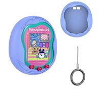 Custodia in silicone compatibile con Tamagotchi Uni Virtual Pet Machine (2023), custodia protettiva per Tamagotchi Uni con cordino per le dita (blu)