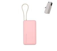 Custodia in silicone compatibile con Xiaomi Power Bank 67W Max, custodia protettiva antiscivolo con anello integrato per viaggi, rosa