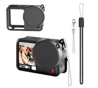 Custodia in silicone con copriobiettivo per DJI OSMO Action 6, custodia protettiva completa, custodia protettiva morbida in pelle, anti-goccia, custodia per fotocamera Action 6, con cordino