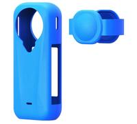 Custodia in Silicone con Copriobiettivo per Insta360 X4 Air, Custodia Protettiva Morbida con Copriobiettivo Accessorio per Telecamera d'Azione (blu)