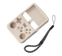 Custodia in silicone, confezione da 1 per console di gioco portatile R36S con design antiurto e lavabile, protezione completa per viaggi e uso quotidiano (bianco)