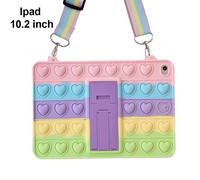 Custodia in silicone dal design carino per iPad 10,2 pollici 2019/2020, antistress Pop It, design speciale antistress, design impermeabile, custodia