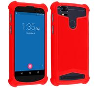 Custodia in silicone effetto pelle rossa Avizar per smartphone da 5,3" a 5,6"