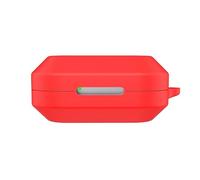 Custodia in silicone elastico per Realme Buds Air 8 Pro auricolari: antigraffio, antiurto, anticaduta, resistente allo sporco, lavabile, con protezione completa e gancio (Rosso)