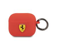 Ferrari AirPods 3 Custodia IN Silicone Rosso Case Copertura di Protezione Borsa