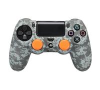 Custodia in silicone FR-TEC + impugnature digitali nere per controller PS4