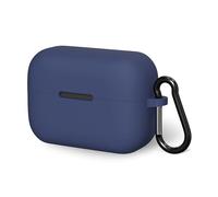 Custodia in silicone Geekria compatibile con custodia di ricarica Soundcore by Anker AeroClip, custodia protettiva con gancio portachiavi, accesso alla porta, blu