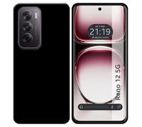 Custodia in silicone gel TPU nera per OPPO Reno 12 5G