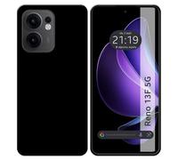 Custodia in silicone gel TPU nera per OPPO Reno 13F 4G / 13F 5G