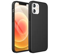 Custodia in silicone JETech compatibile con iPhone 12 Mini da 5,4 pollici, morbida al tatto, protettiva antiurto con fodera in microfibra (nero)