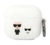 Custodia in silicone Karl Lagerfeld per AirPods 3 Karl & Choupette bianca