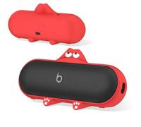 Custodia in silicone Kawaii per altoparlante Bluetooth wireless Beats Pill, custodia protettiva antigraffio compatibile con altoparlante Beats (rosso)