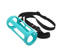 Custodia in silicone l'altoparlante portatile Bluetooth per JBL FLIP ESSENTIAL 2, custodia protettiva in pelle morbida con tracolla (Verde)