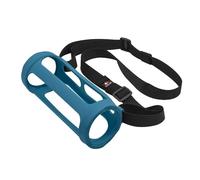 Custodia in silicone l'altoparlante portatile Bluetooth per JBL FLIP ESSENTIAL 2, custodia protettiva in pelle morbida con tracolla (Blu)
