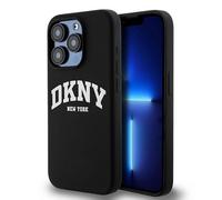 Custodia in silicone liquido DKNY MagSafe per iPhone 13 Pro, colore nero