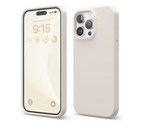 elago Cover in Silicone Liquido per iPhone 15 Pro Max | Silicone Premium, Protezione Completa, Antiurto a 4 Strati, Fodera Morbida in Microfibra Antigraffio (Pietra Beige)