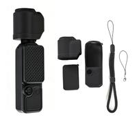 Custodia in silicone liquido per DJI Osmo Pocket 4, custodia morbida per tutto il corpo con rivestimento nano, texture antiscivolo sul retro, protezione dello schermo e cordino, accessori per