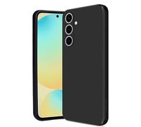 Custodia in silicone liquido per Samsung Galaxy S24fe, in morbido gel di gomma, antigraffio, antiurto, sottile, compatibile con Samsung Galaxy S24fe, colore nero