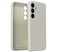 Custodia in silicone Mercury per Samsung Galaxy S23 FE, grigio chiaro.