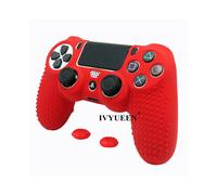 Custodia in silicone morbido antiscivolo rosso per controller Sony PlayStation Dualshock 4 PS4 DS4 Pro Slim