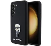 Custodia in silicone nera Karl Lagerfeld per Samsung Galaxy S24 Plus.