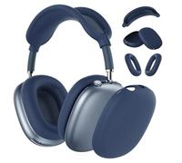 Custodia in Silicone per AirPods Max Cuffie di MMOBIEL - Custodia in Silicone per Cuscinetti Auricolari, Copri i Padiglioni Auricolari, Copri Fascia - Protezione Morbido Antigraffio - Blu