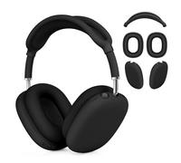 Custodia in Silicone per AirPods Max Cuffie, Kit di Protezione per AirPods Max, Copertura per Fascia Headband+Protettore Custodia Case in TPU+Copertura Cover in Silicone (Nero)