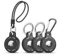 Custodia in silicone per AirTags per localizzatore Apple AirTag Black Confezione da 4
