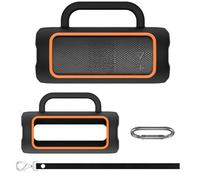 Custodia in silicone per altoparlante Bluetooth portatile JBL Grip, custodia protettiva morbida da viaggio, custodia protettiva da viaggio con moschettone e tracolla (nero)