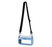 Custodia in silicone per altoparlante Bose 1/2 con protezione antigraffio e antipolvere, progettata per una vestibilità sicura con tracolla per attività all'aperto (blu)