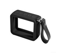 Custodia in silicone per altoparlanti JBL per GO 2 con vestibilità sicura e cinghia portatile, progettata per protezione contro graffi e usura quotidiana (nero)