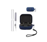 Custodia in silicone per ancora Soundcore P31i auricolari aperti, resistente agli urti, impermeabile, morbida e durevole, con cordino, portachiavi e strumento di pulizia, blu