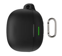 Custodia in silicone per auricolari, colore nero | Per MeloBuds N65, guscio protettivo completo, anello laterale, uso quotidiano degli accessori per il trasporto