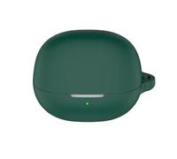 Custodia in silicone per auricolari QCY MeloBuds N20, custodia protettiva portatile, antiurto, antipolvere, morbida, con gancio, accessori per auricolari (verde scuro)