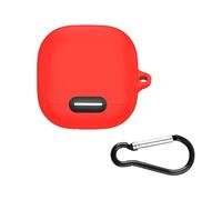 Custodia in silicone per auricolari wireless per Anker Soundcore Liberty 4 NC Custodia antiurto per auricolari Custodia protettiva con gancio portachiavi Anti polvere Copertura lavabile (Rosso)
