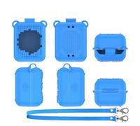Custodia in silicone per Bitzee Interactive ToyDigital Pet, manicotto protettivo in pelle, supporto per custodia con cordino (Blu)