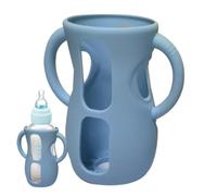 Custodia In Silicone Per Bottiglie Di Vetro Silicone E Anticaduta Lavabile | Manici Da Biberon Anticaduta Antiurto, Per Allattamento Bimbi, Maschi E Femmine, Casa, Viaggi, Asilo Cielo blu 240 ml