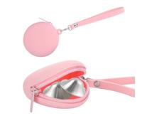 Custodia in silicone per coppette da allattamento in argento, rosa, riutilizzabile, per capezzoli argentati da 16-28 mm, scatola portatile per allattamento al seno