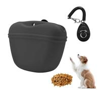 Custodia in Silicone per Crocchette per Cani, Contenitore Portatile per l'addestramento, Borsa in Silicone Cani Addestramento, Clicker per Cani, Chiusura Magnetica, Clip in Vita, per l'addestramento