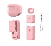 Custodia in silicone per DJI Osmo Pocket 4 Pro, custodia protettiva antiscivolo con ritagli precisi, custodia leggera e resistente per vlogger e viaggiatori, Set 5 pezzi rosa, No