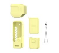 Custodia in silicone per DJI Osmo Pocket 4 Pro, custodia protettiva antiscivolo con ritagli precisi, custodia leggera e resistente per vlogger e viaggiatori, Set 4 pezzi giallo, No