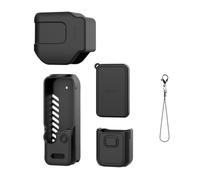 Custodia in silicone per DJI Osmo Pocket 4 Pro, custodia protettiva antiscivolo con ritagli precisi, custodia leggera e resistente per vlogger e viaggiatori, Set 4 pezzi nero, No