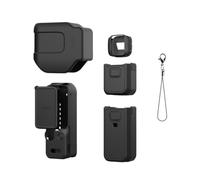 Custodia in silicone per DJI Osmo Pocket 4 Pro, custodia protettiva antiscivolo con ritagli precisi, custodia leggera e resistente per vlogger e viaggiatori, Set 5 pezzi nero, No