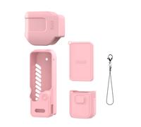 Custodia in silicone per DJI Osmo Pocket 4 Pro, custodia protettiva antiscivolo con ritagli precisi, custodia leggera e resistente per vlogger e viaggiatori, Set 4 pezzi rosa, No